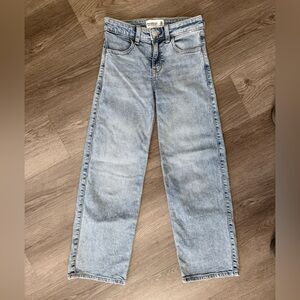 Abercrombie Kids High Rise Wide Leg 7/8 Long Jeans